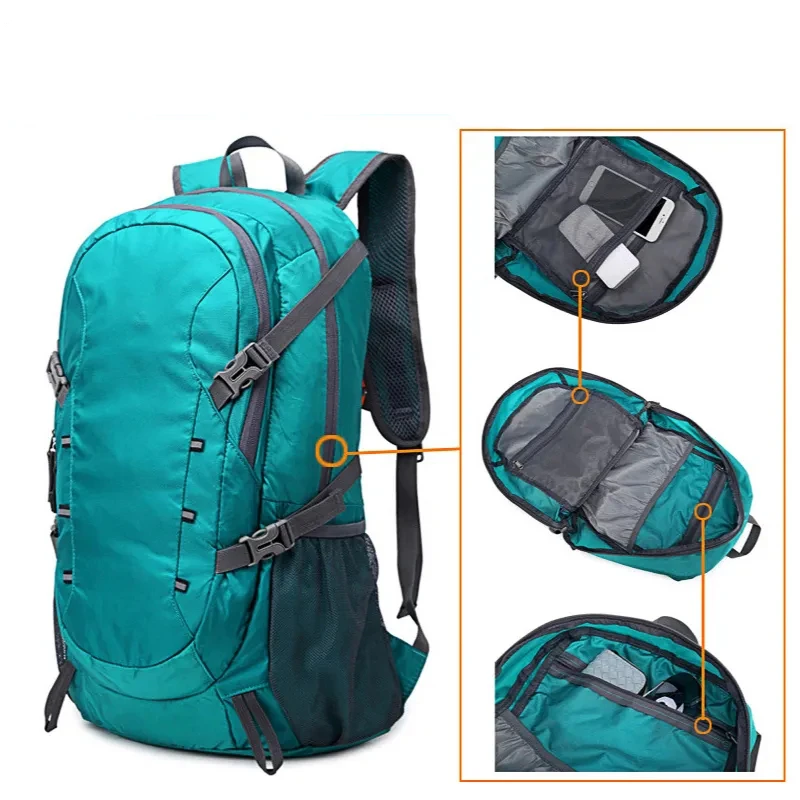 

New Outdoor Backpack Lightweight Foldable Leisure Travel Sports Camping Hiking Mountaineering Bag 40L Camping Equipment