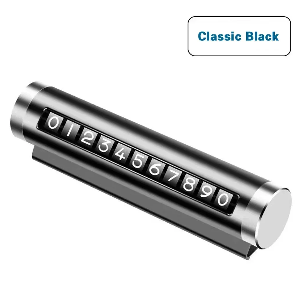 

Алюминиевая автомобильная временная парковочная карта, контактный номер телефона, инструмент для отображения номера, вращающиеся цифры, парк-стоп в автомобильном стиле, автоаксессуары