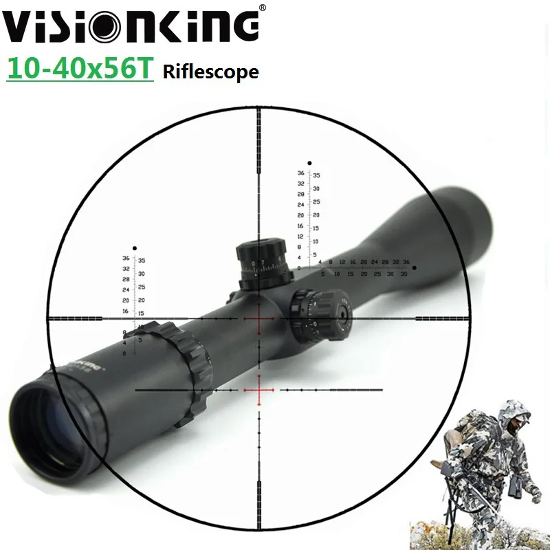 

Visionking 10-40x56 T Military Riflescope Long Range Sniper Aim Optical Sight High Magnifer Night Hunting Scope .30-06 .308 .50