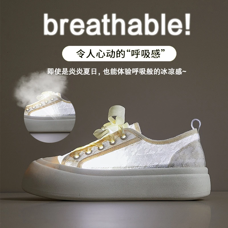 2022 Summer New Women's Mesh Casual Shoes Women's Tenis Femino Lace Up Breathable Women's Shoes Outdoor Walking Sports Shoes