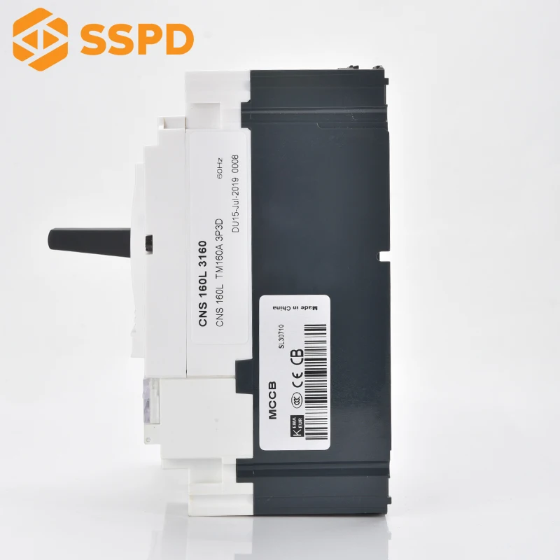Фото Автоматический выключатель China SSPD, материал PA66, CNS 3P 160N 160A 690V 35kA, Etn, 3 фазы, конкурентная цена №5