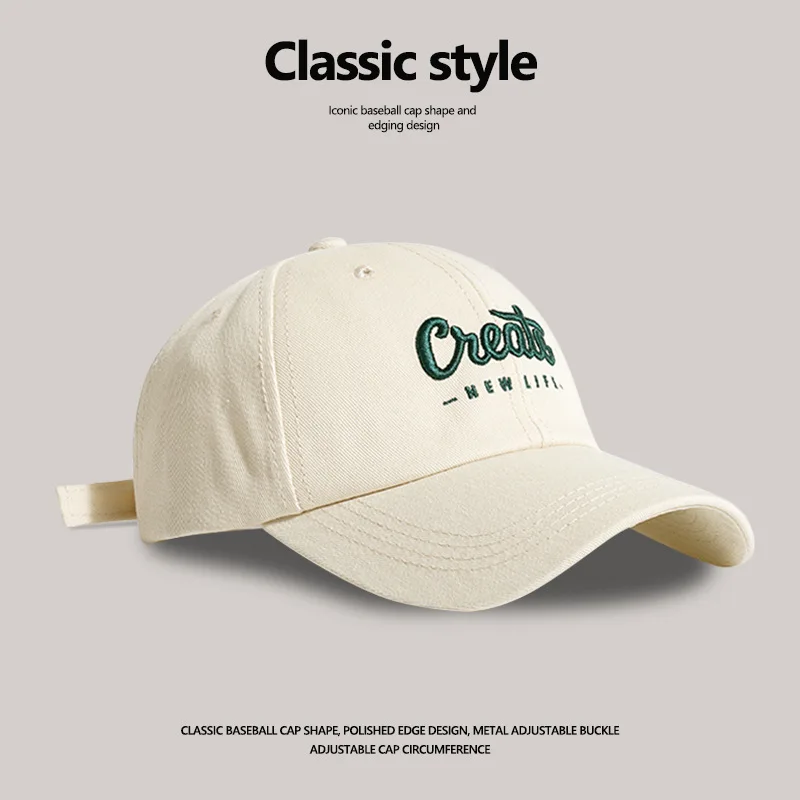 

Casual Sunshade Cap Travel Korean Style For Girls Cotton Outdoor Sun Cap Snapback Hat Visors Cap Letter Baseball Cap