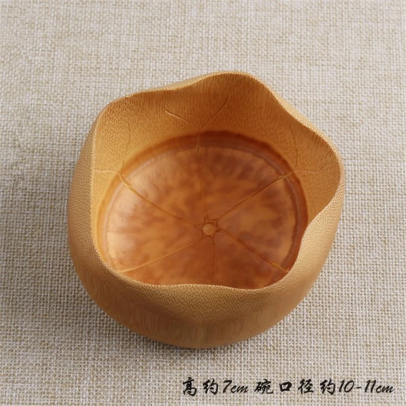 

Lotus leaf bowl of bamboo bowl, bamboo crafts.