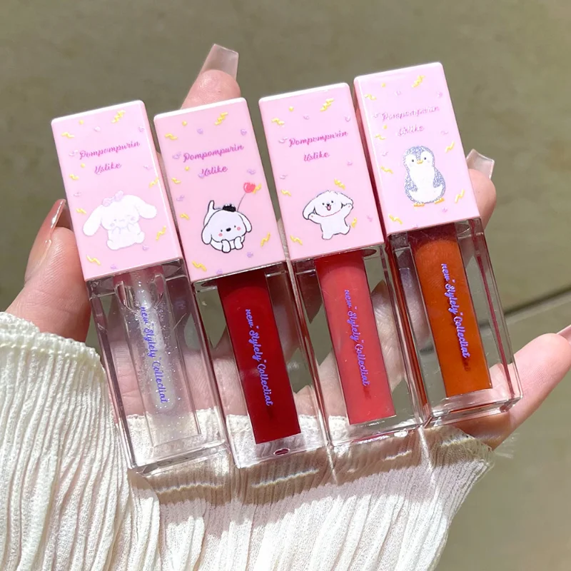 

Sanrio Cinnamoroll Pachacco USLIKE Water Lip Glaze Mirror High Gloss Sexy Liquid Lipstick Show White Lasting Makeup Cosmetics