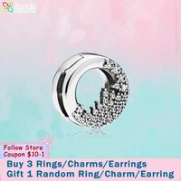 smuxin 925 sterling silver bead sparkling icicles clip charm fit original pandora bracelets for women jewelry making girl gift