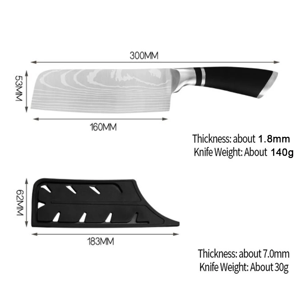 Кухонный нож шеф-повара профессиональный 8 дюймов из нержавеющей стали для