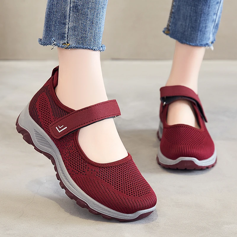 Sports Shoes Woman Spring Summer 2023 Flat Platform Sneakers Luxury Designer Black Women Casual Running Medical Mesh Comfortable