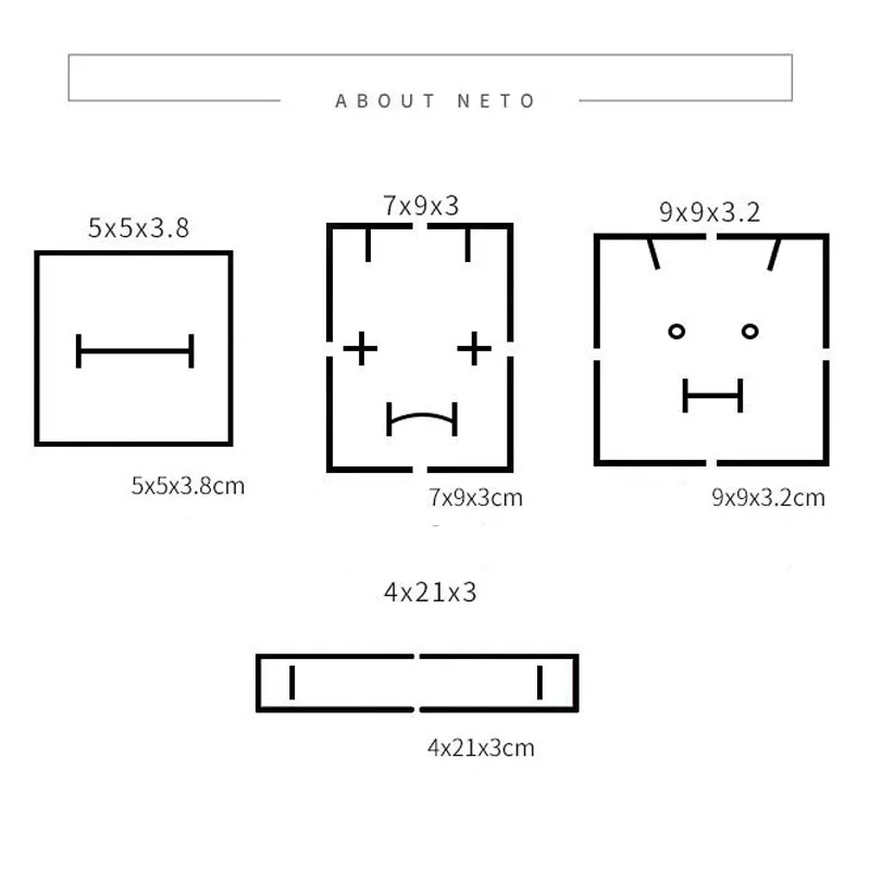 5*5*3.8CM Jewelry Box For Engagement Ring Earrings Necklace Bracelet Display Gift Boxes Blue Color