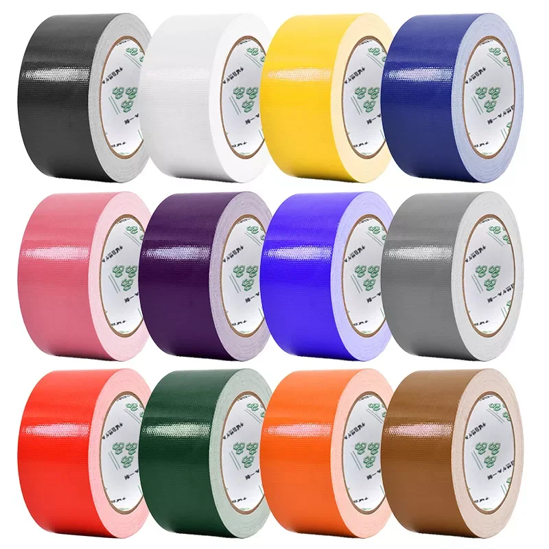 

10M Length Color Cloth Base Tape DlY decoration Cloth Duct Carpet Floor Waterproof Tapes High viscosity Adhesive Tape Multicolor