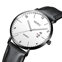 minimalist fashion ultra thin leather mens watches simple men calendar date business mesh belt quartz watch relogio masculino