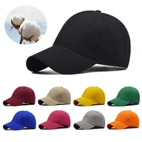solid color baseball caps unisex velcro adjustable snapback caps multicolor men women sun visor hat children casual sports hats