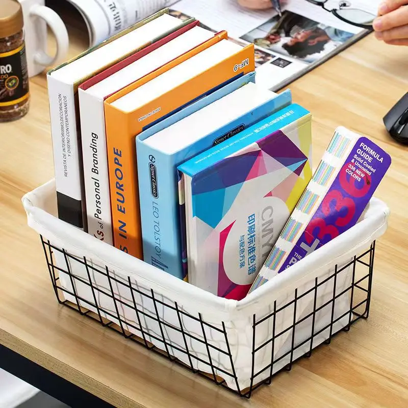 

New Nordic Style Iron Storage Baskets Bread Snack Fruit Basket Household Organizer Bathroom Kitchen Sundries Storage Container