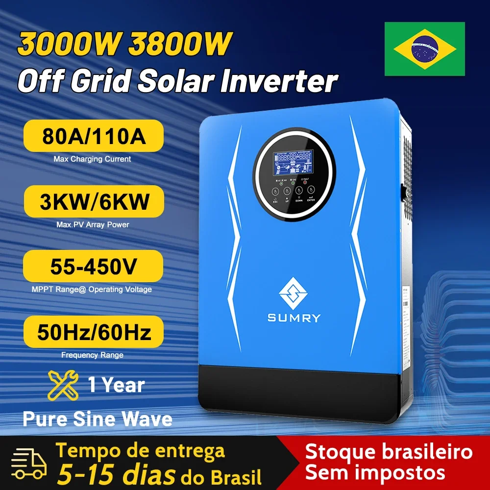 SUMRY солнечный инвертор 3 кВт 8 24 В постоянного тока 48 220 В/230 переменного автономная