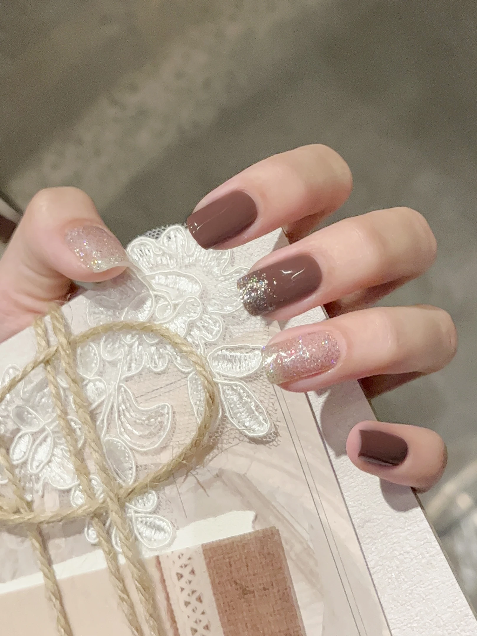 

Soft nail oil film nail sticker Flash gentle white durable waterproof stickers