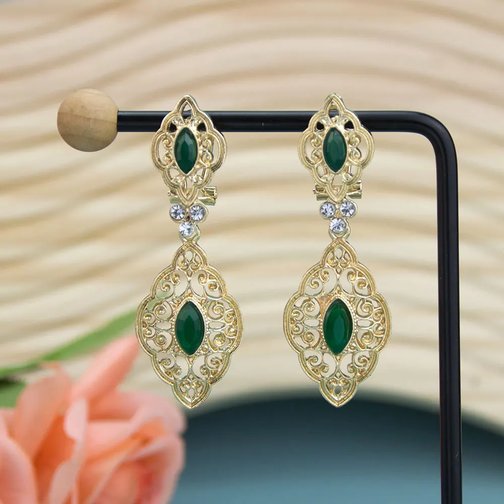 Neovisson женские серьги арабески золотого цвета Алжир свадебные украшения кристалл