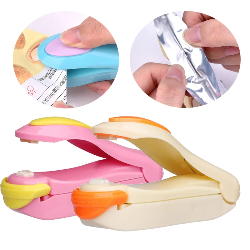 

Portable Mini Sealer Food Saver Storage Hand Press Heat Vacuum Sealing Machine Handheld Snack Bag Sealers Without Battery