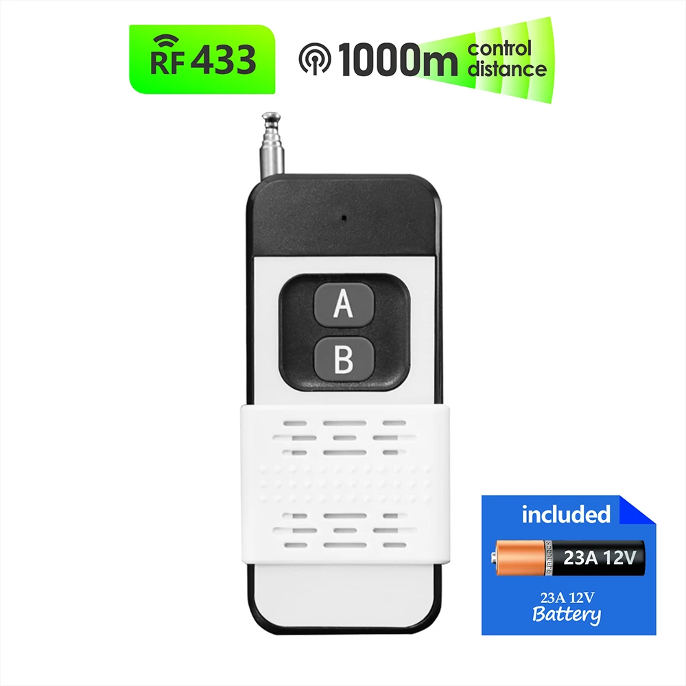 

Беспроводной пульт дистанционного управления RF433mhz 1000м 30А