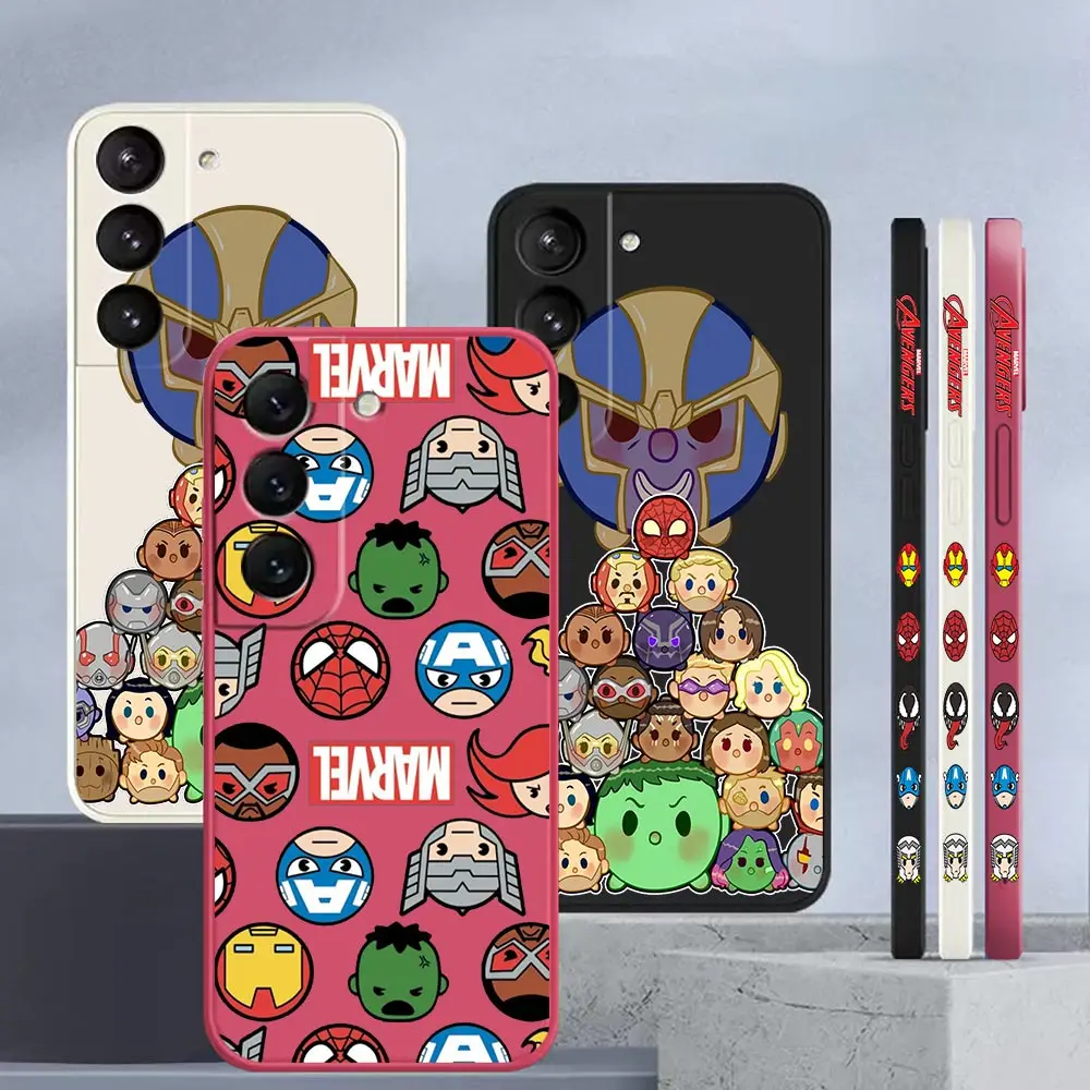 

Marvel S Hero Avengers Cute Cartoon Case For Samsung Galaxy S23 S22 S21 S20 FE Ultra S10 S10E S9 Lite Plus 5G Liquid Rope Cover