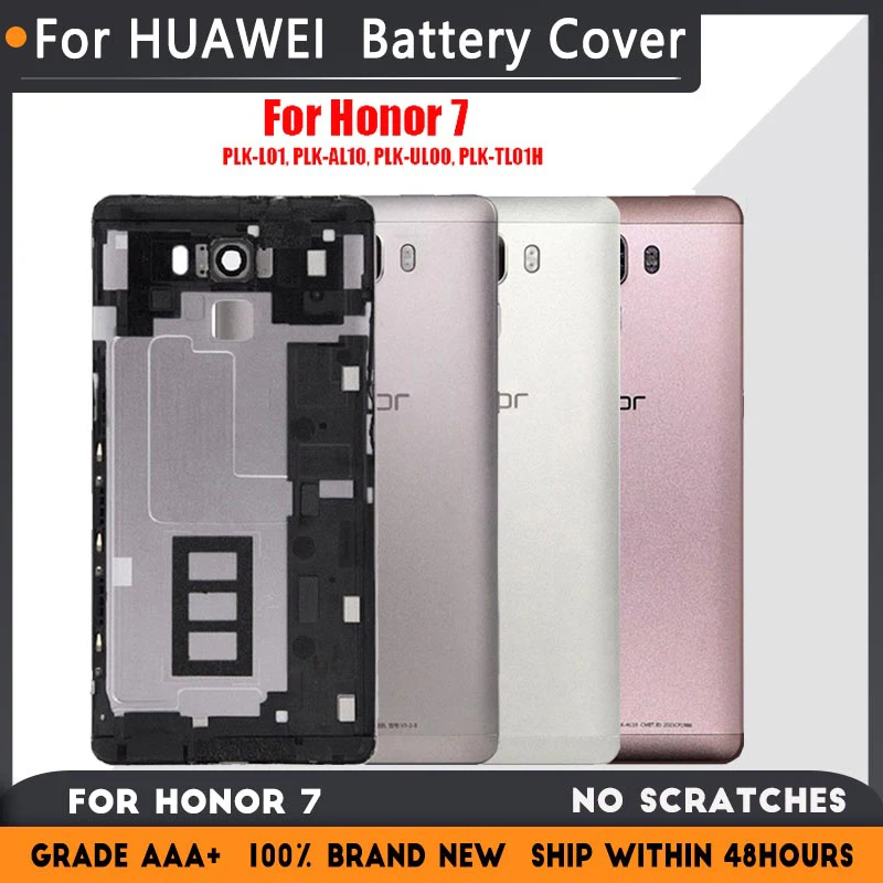 

Задняя крышка для HUAWEI Honor 7 PLK-L01 AL10 UL00 TL01H, задняя крышка батарейного отсека для Honor 7, замена заднего стекла