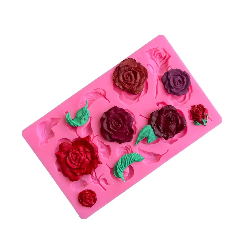 

Sunflower rose Decoration Fondant Cake Silicone Mold Chocolate Candy Molds Cookies Pastry Biscuits Mould DIY Cake Baking Tools
