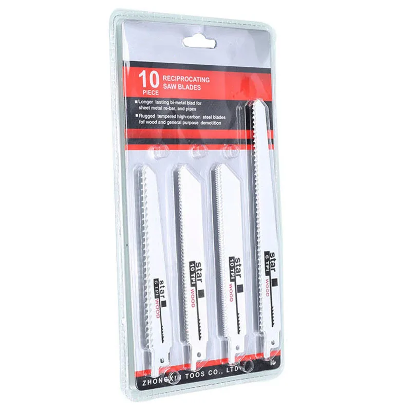 10 шт. 6-18TPI сабельные пилы набор резаков многофункциональные для резки металла