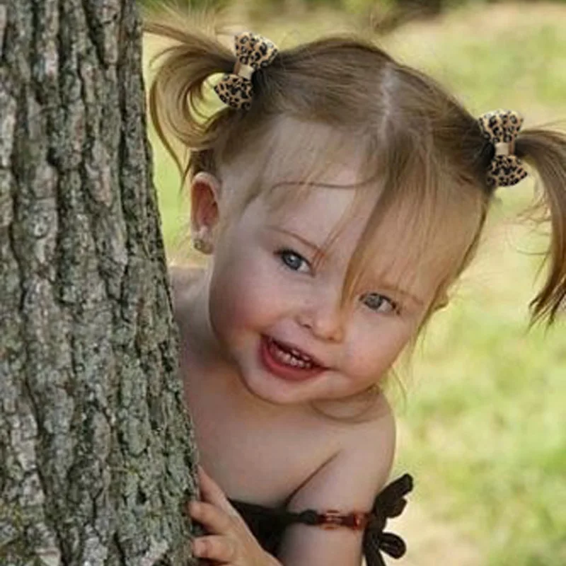 

10 шт./комплект, Детские резинки для волос с цветочным принтом