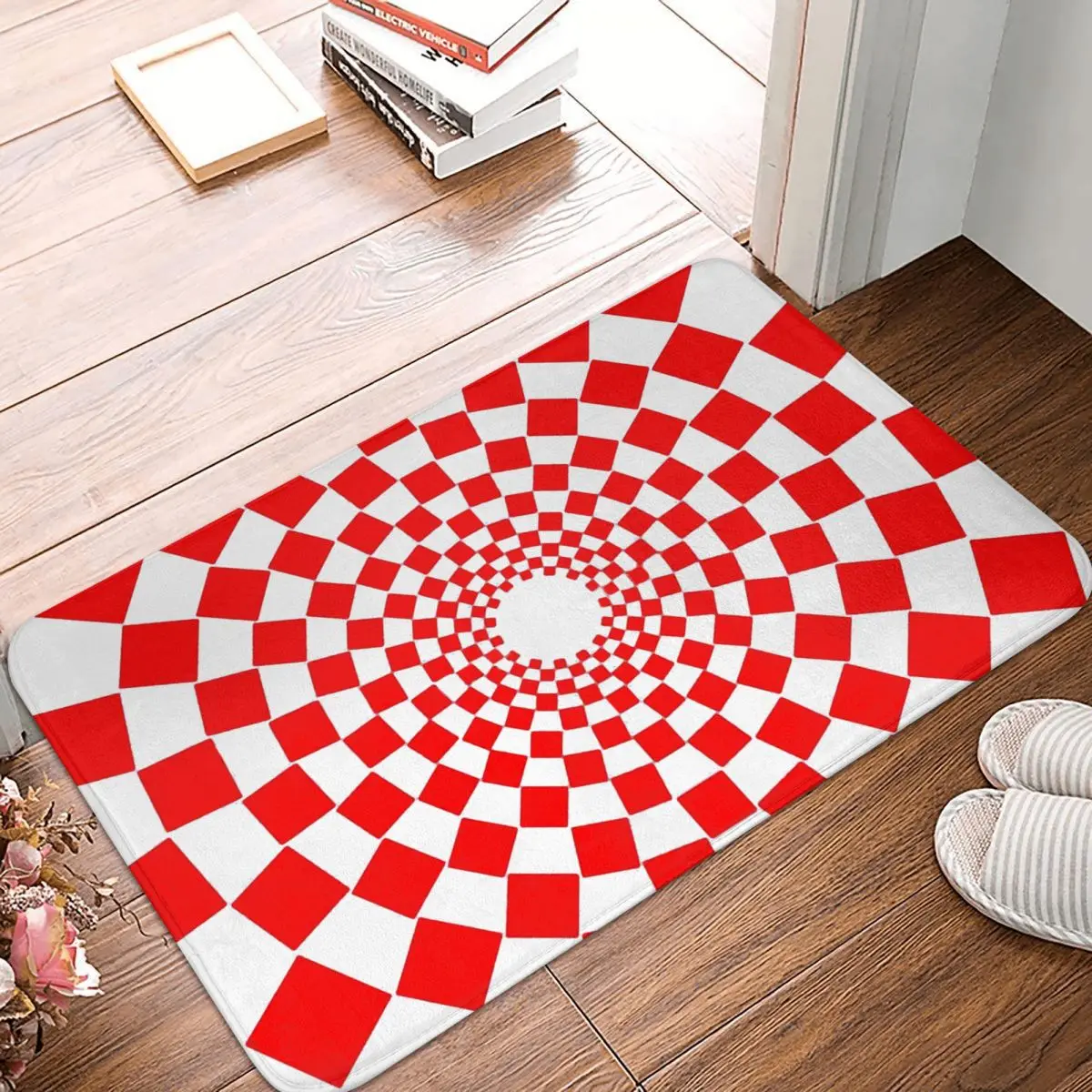 

3D Vortex Illusion Funny Non-slip Doormat Optical Living Room Bedroom Mat Welcome Carpet Indoor Pattern Decor