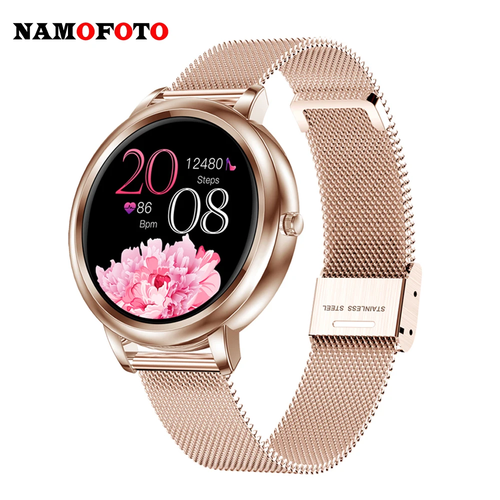 

2020 Смарт-часы с сенсорным Экран женские умные часы для девушек и женщин; Шагомер, трекер-сна для сердечного ритма Совместимость с IOS и Android