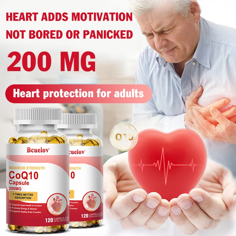 

Ultra High Absorption Coenzyme Q10 Capsules - Antioxidant Supplement for Vascular and Heart Health and Energy Production