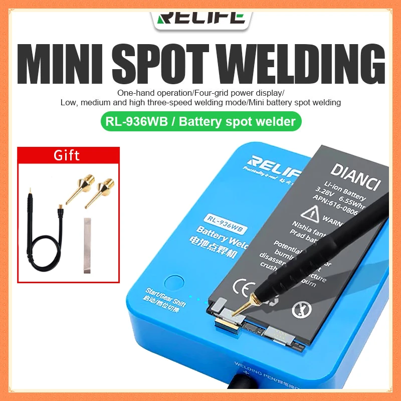 

RELIFE RL-936WB DIY Spot Welder Portable Mini Spot Welding Machine With Quick Release Pen Nickel Plate 18650 Battery Spot Welder