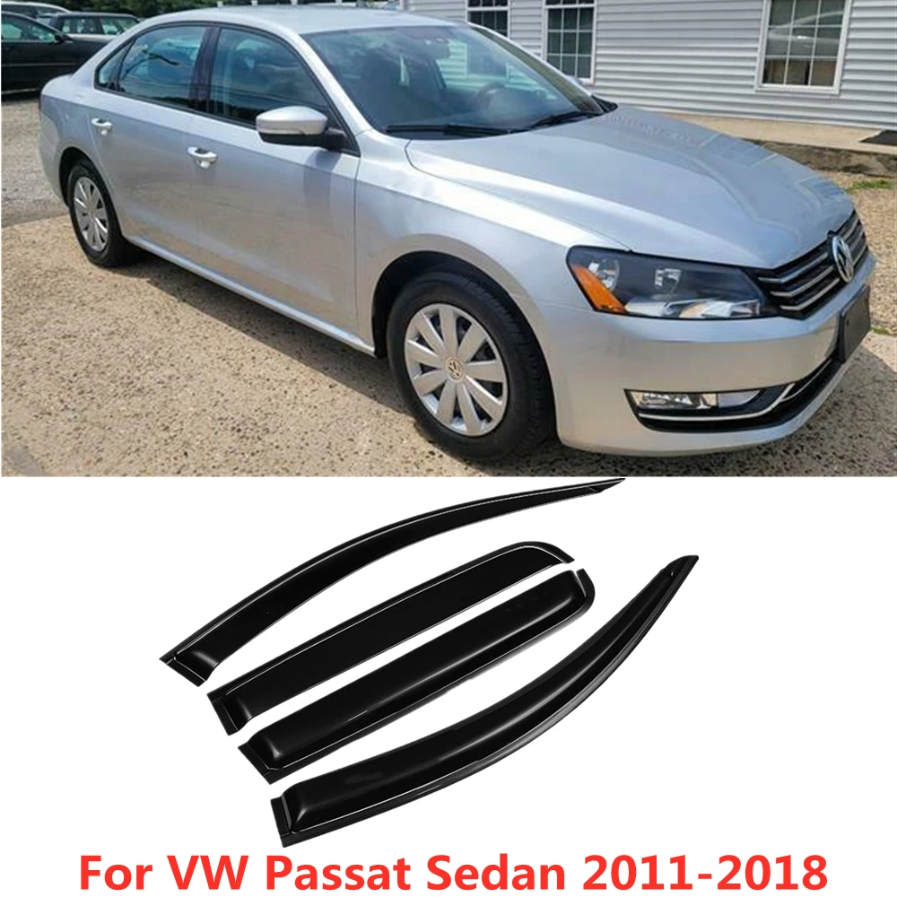 

For VW Passat Sedan 2011 2012 2013 2014 2015 2016 2017 2018 Side Window Vent Visor Sun Rain Deflector Guard Awning Shelter