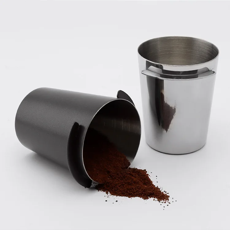 

Coffee Products | 51 53 58mm Dosing Cup | Black | 100% Stainless Steel with Non-Stick Food Grade Coating | Espresso Coffee Dos