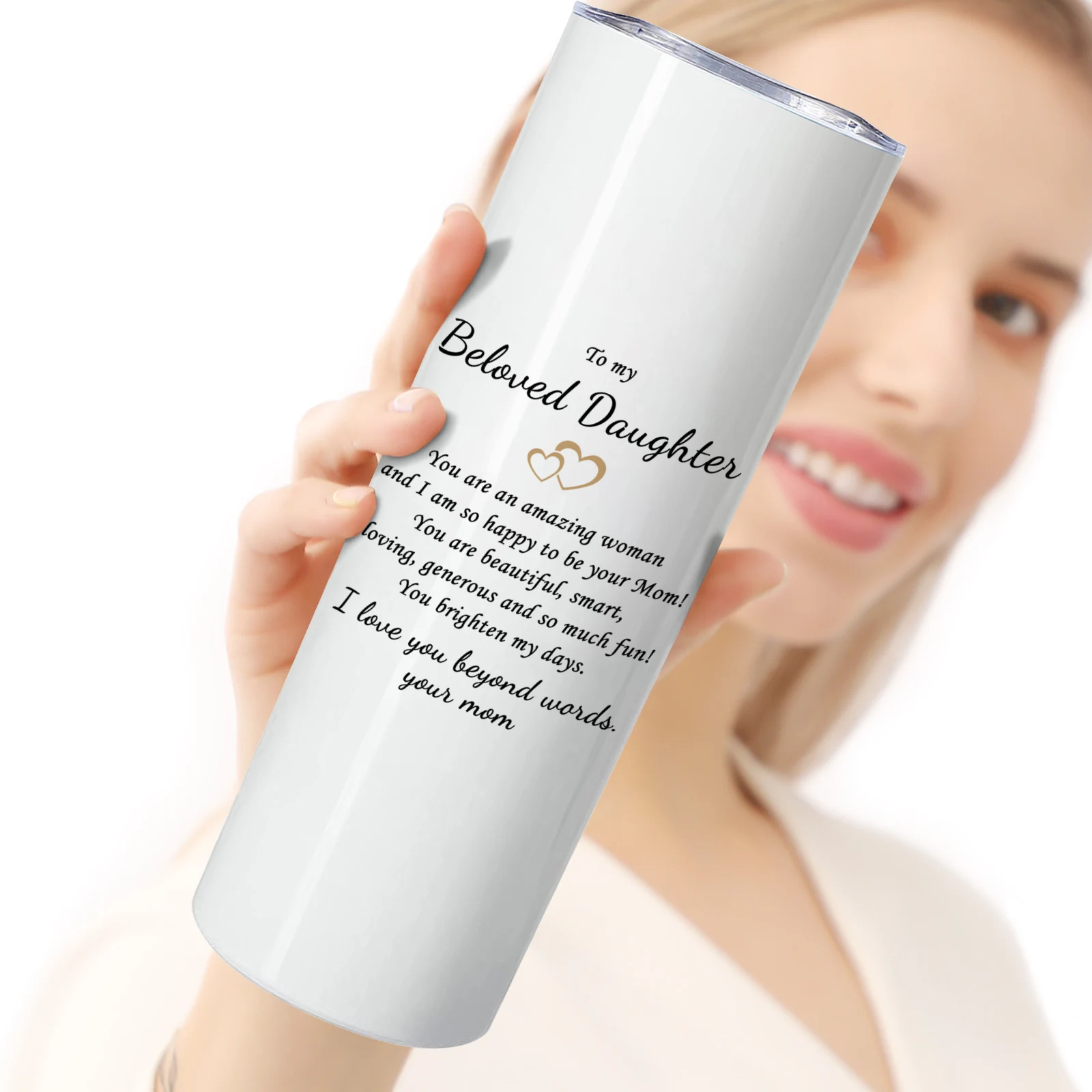 Изолированный стакан из нержавеющей стали для женщин идеальный подарок дочерей