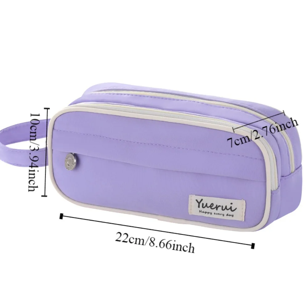 3-слойный пенал Macaron с двойной молнией большой емкости портативный чехол для