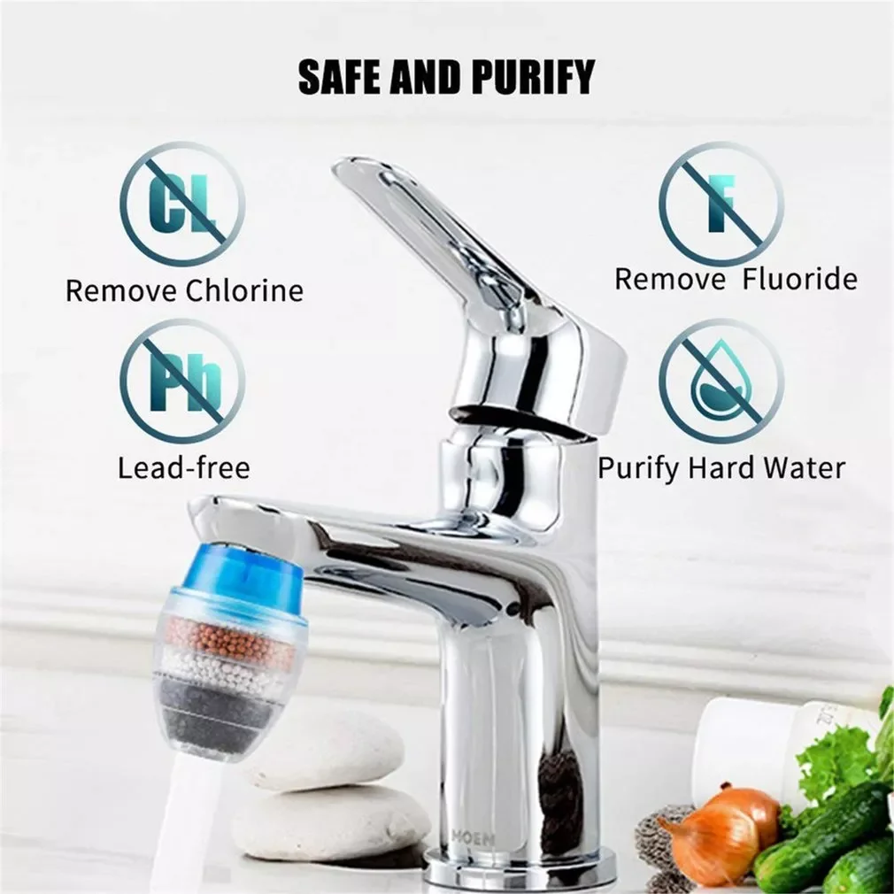 

NEW2023 Faucet Water Filter Purifier Kitchen Faucet Filtration Activated Carbon Removes Heavy Metal Thinner Water Softener