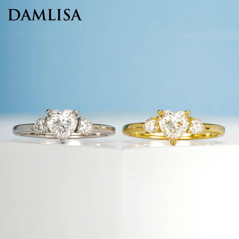 Женское Обручальное кольцо из серебра 925 пробы с муассанитом 6 х6 мм