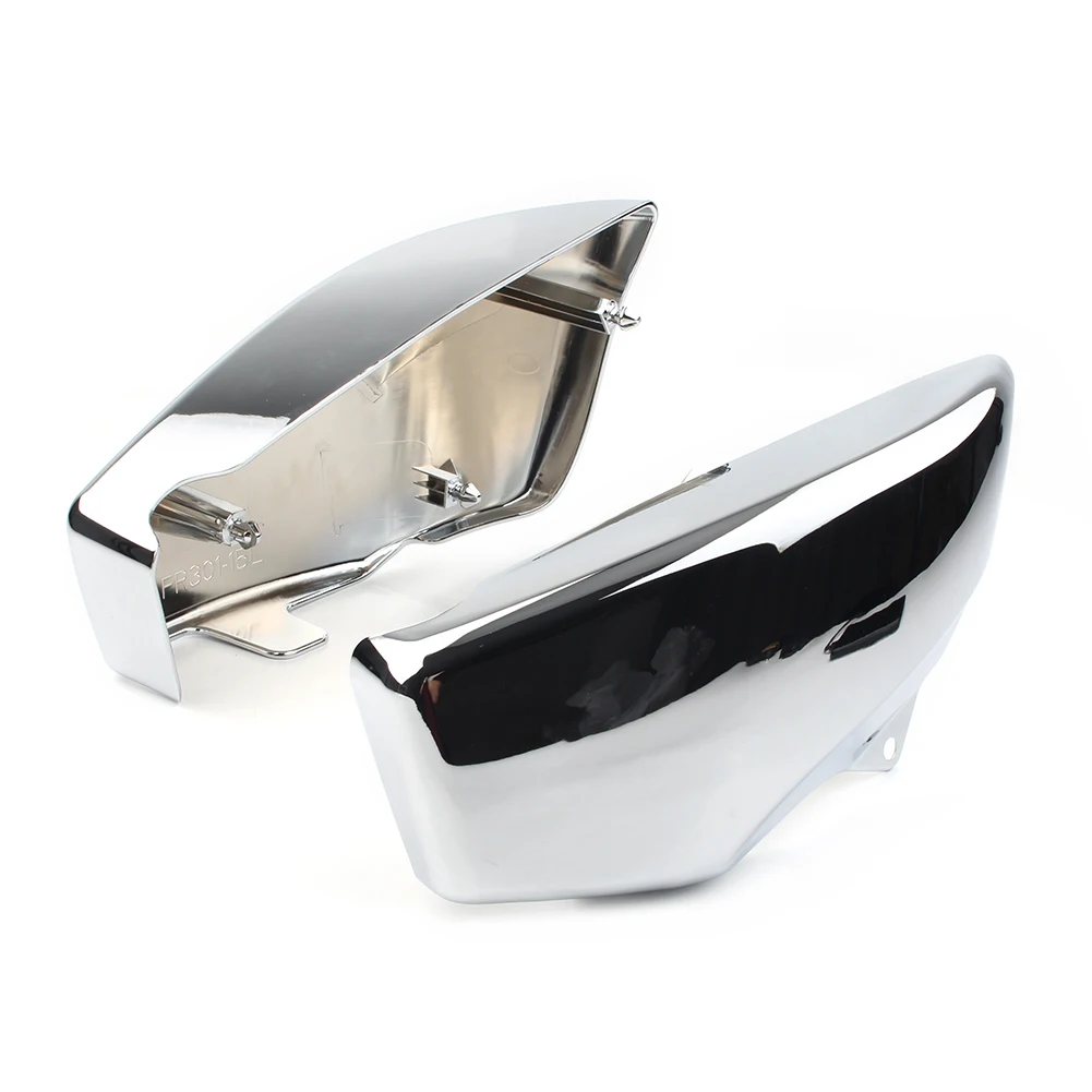 1 пара хромированных боковых чехлов для аккумуляторов мотоцикла из АБС-пластика