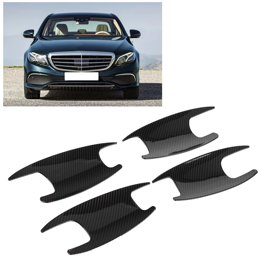 4 шт. Стиль углеродного волокна Наружная дверная крышка чаши Накладка для Mercedes Benz