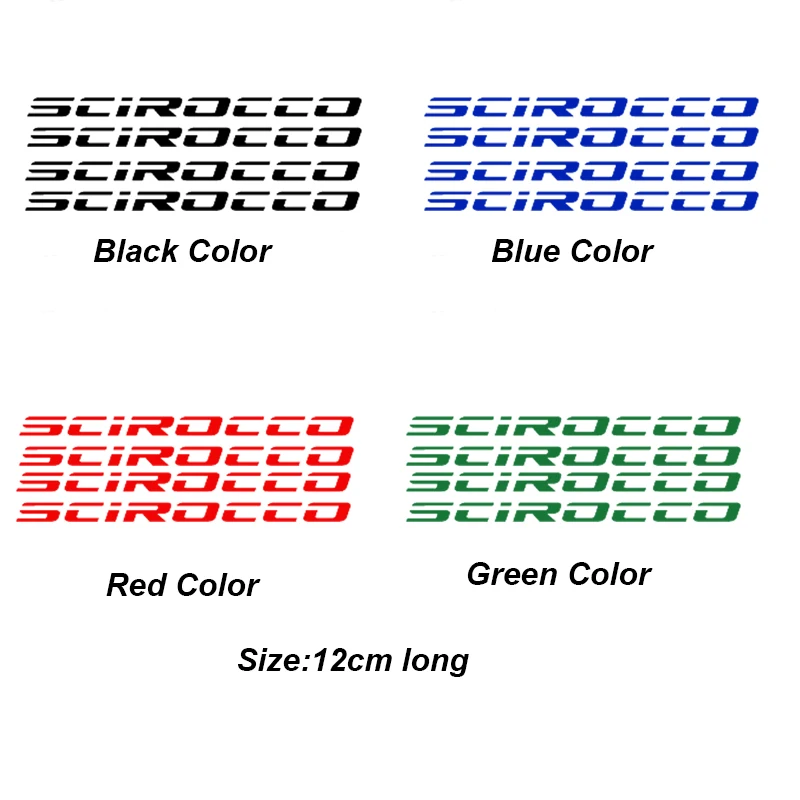4 наклейки на автомобильные колеса для Volkswagen VW Scirocco R GTI