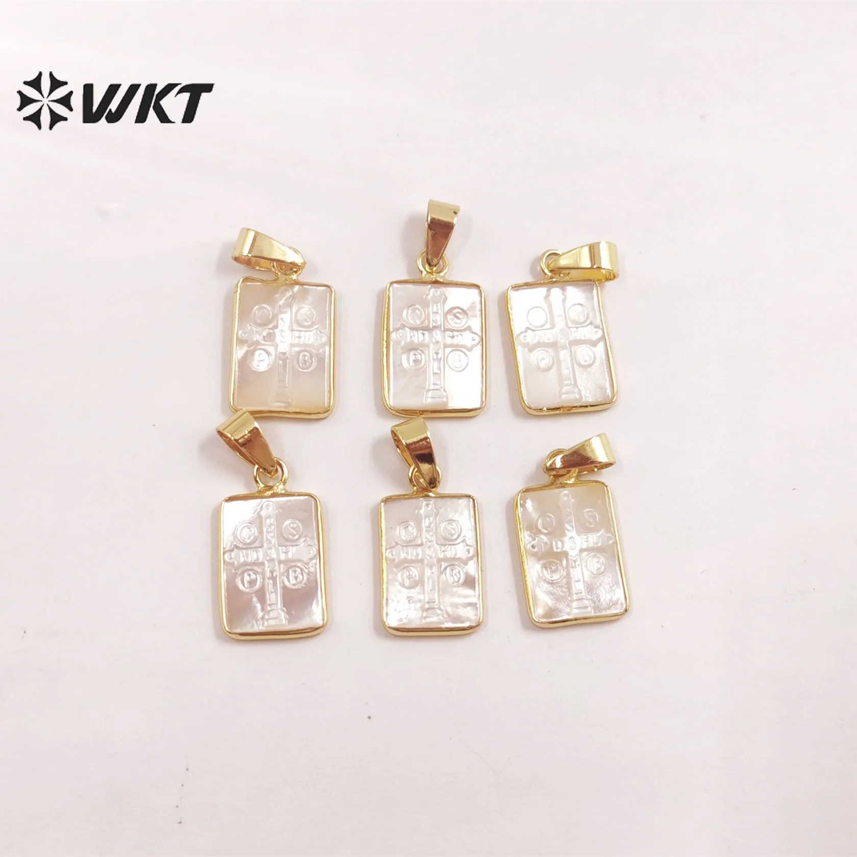 Фото Уникальный кулон WT-JP305 WKT с религиозным крестом из перламутра, миниатюрный белый крестик из перламутра с резьбой, христианский крестик для женщин. №5