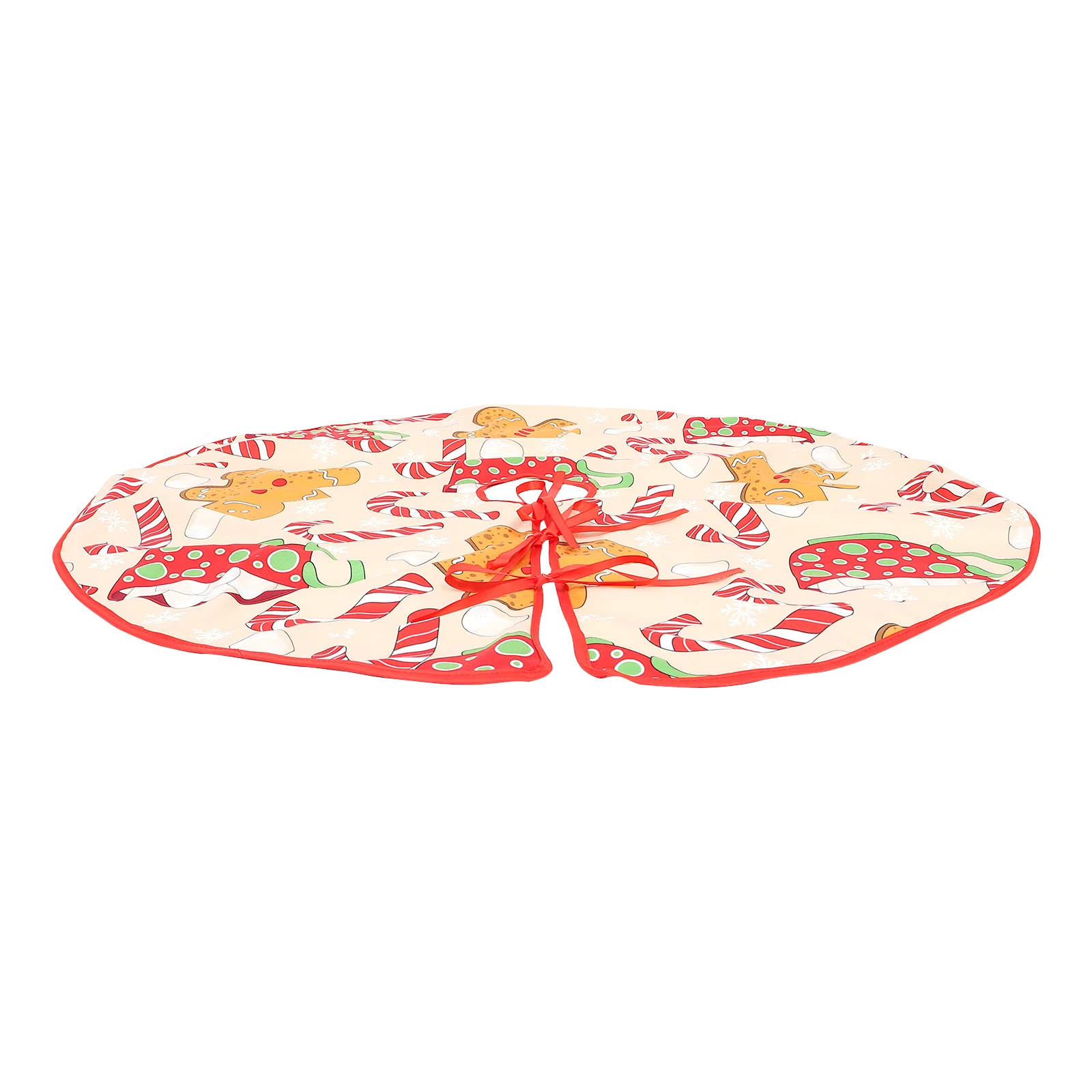 

1pc Christmas Tree Skirt Festival Plush Fabric Round Shape Christmas Tree Apron