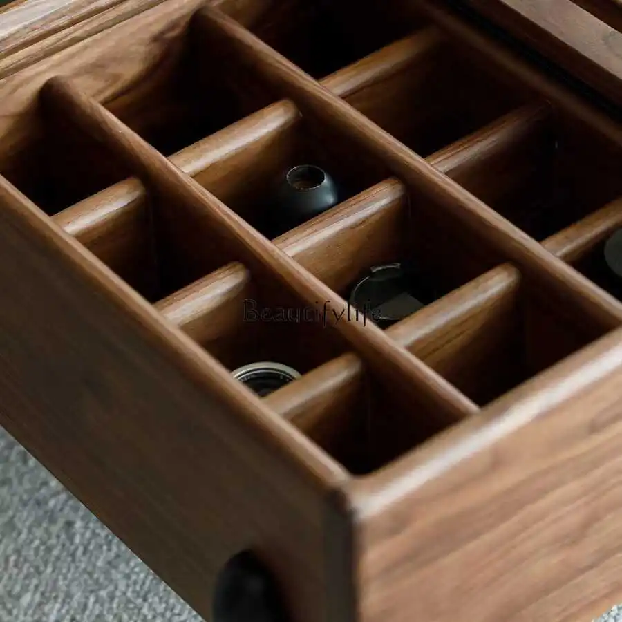 Североамериканский журнальный столик из черного ореха современный простой