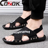 men sandals summer leisure beach holiday sandals men shoes 2022 new outdoor male retro comfortable casual platform chaussure hom