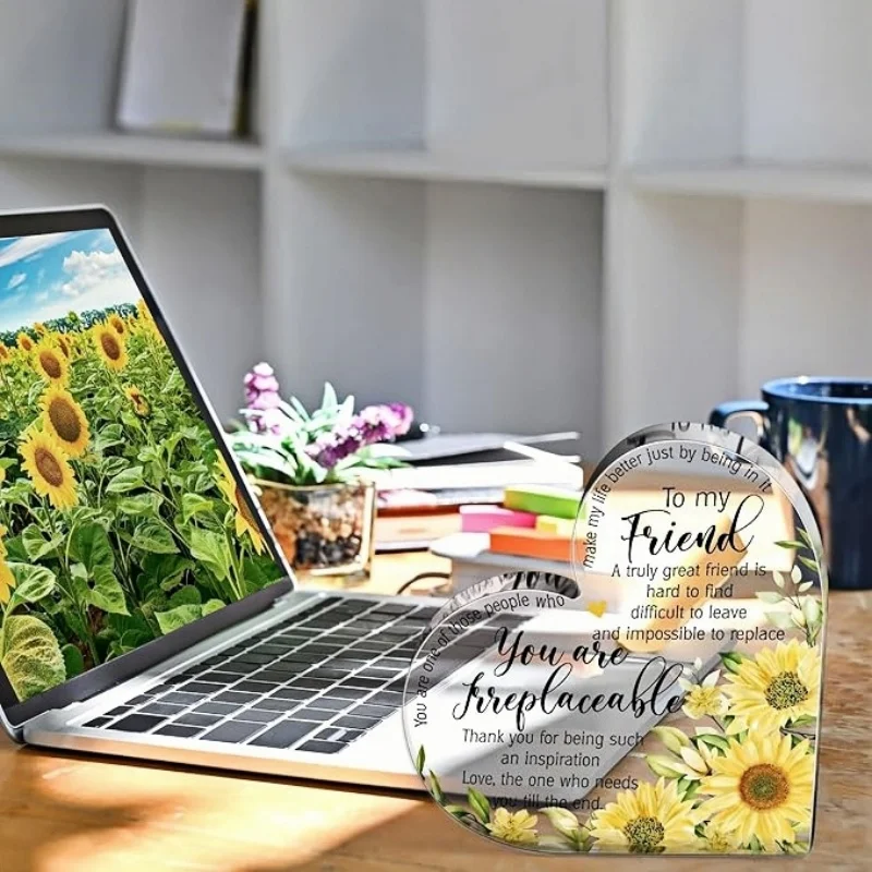 Подарки друзей для женщин доска дружбы Bestie лучший подарок с цветком подсолнуха и
