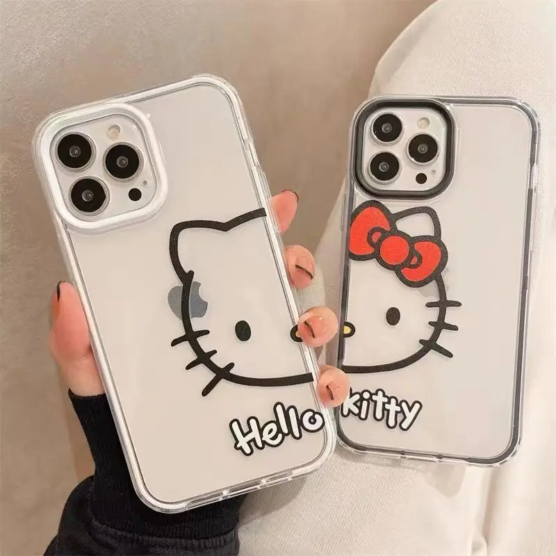 

Hellokittys Sanrio Phone Case Kawaii Anime Couple Iphone13Promax /12/11 Drop-Proof Protective Case Cartoon Cute Birthday Gift