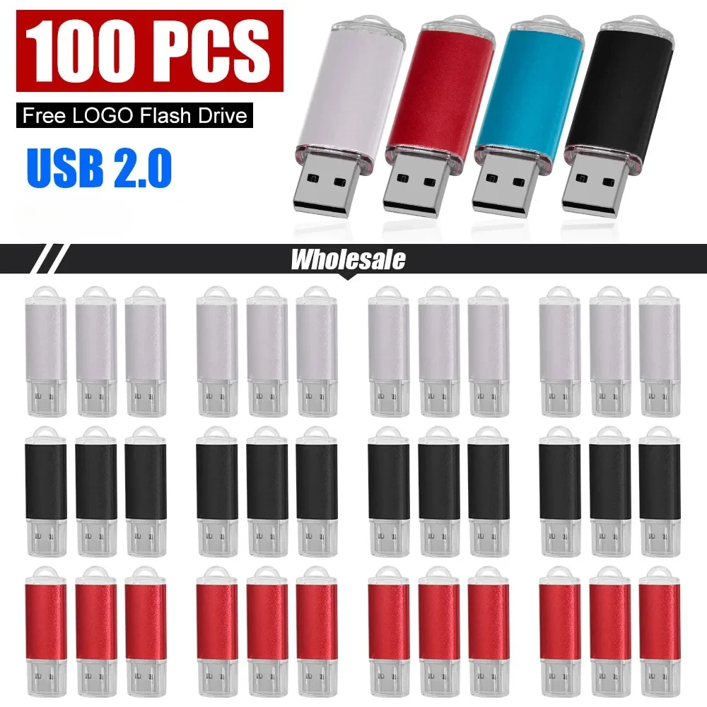 Металлический USB флеш-накопитель 100 ГБ 64 32 8 4 Гб