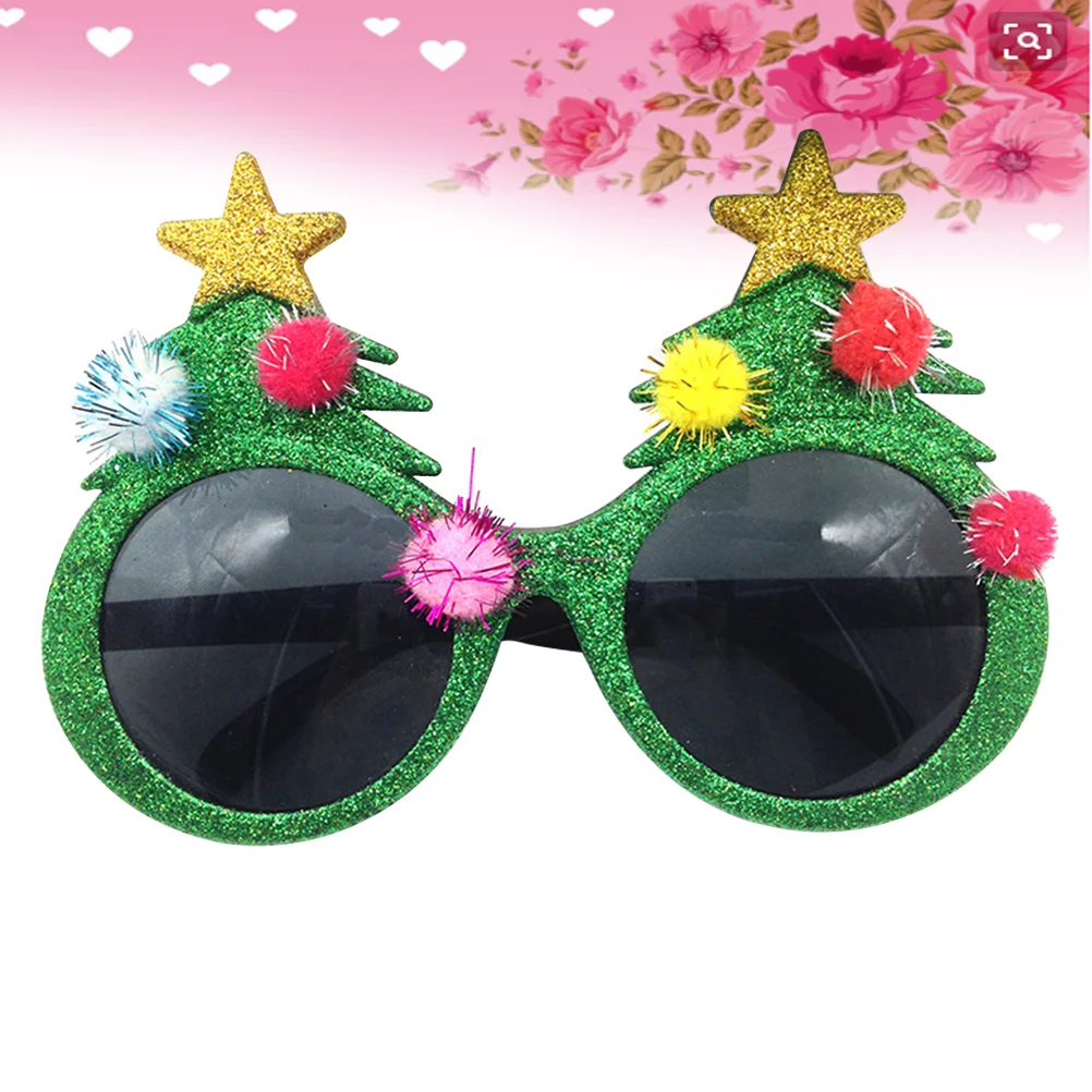 

1pc Christmas Glasses Funny Novelty Glitter Sunglasses for Birthday Holiday Party
