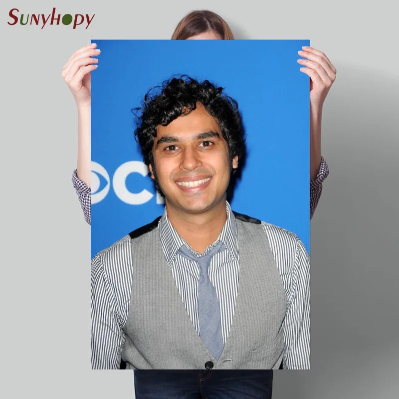 На заказ высокое качество Kunal Nayyar картина на стену холст постер ткань печать