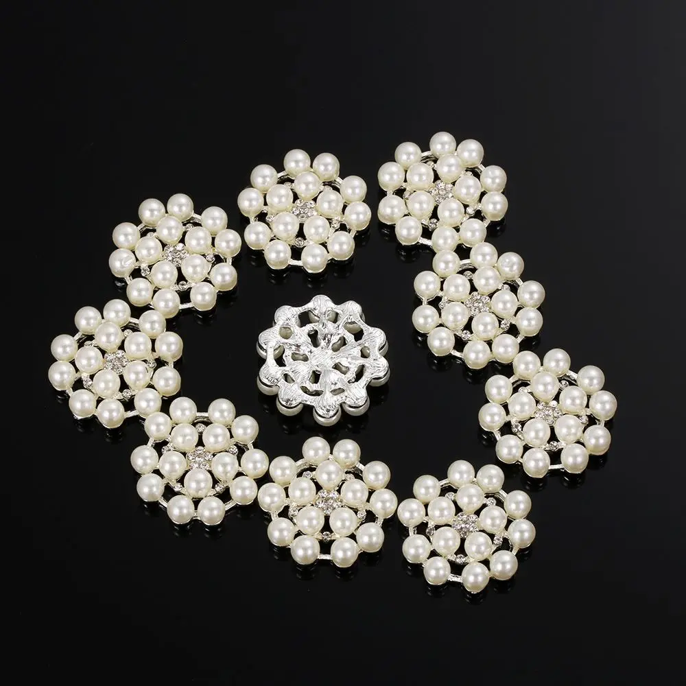 

10pcs/set DIY wedding Decor Bow Accessories Flower Clothing Garment Decorative Rhinestone pearls Bee sewing button