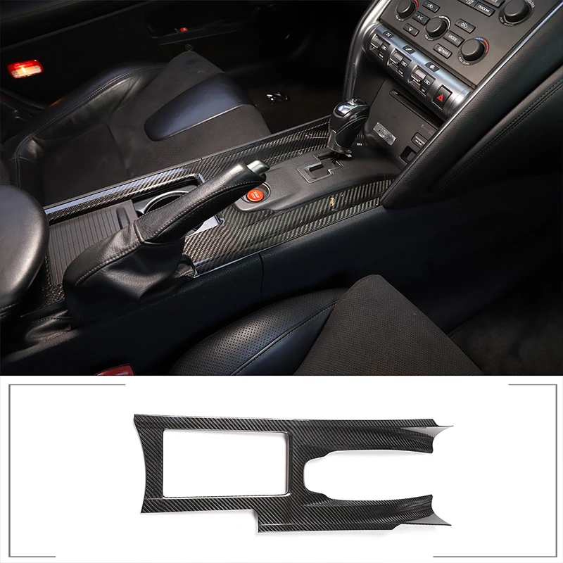 

For 2008-2016 Nissan GTR R35 real carbon fiber car central control gear panel decorative frame sticker interior accessories